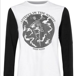 Topman spirits in the night long sleeve t shirt